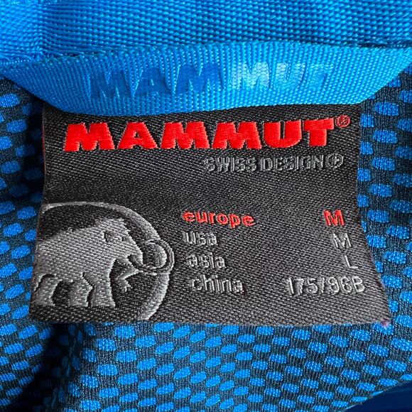 MAMMUT Softshell Windbreaker Full Zip Jacket in Blue and Black Men's Medium - Picture 14 of 16